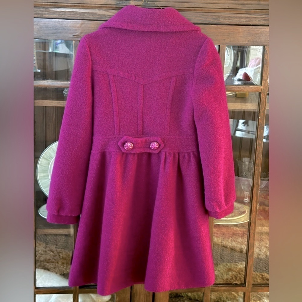 Yinge Ni Fushia Women’s Coat. Sz-10 Barbiecore Purple/Pink. Gorgeous Buttons EUC - Picture 2 of 16